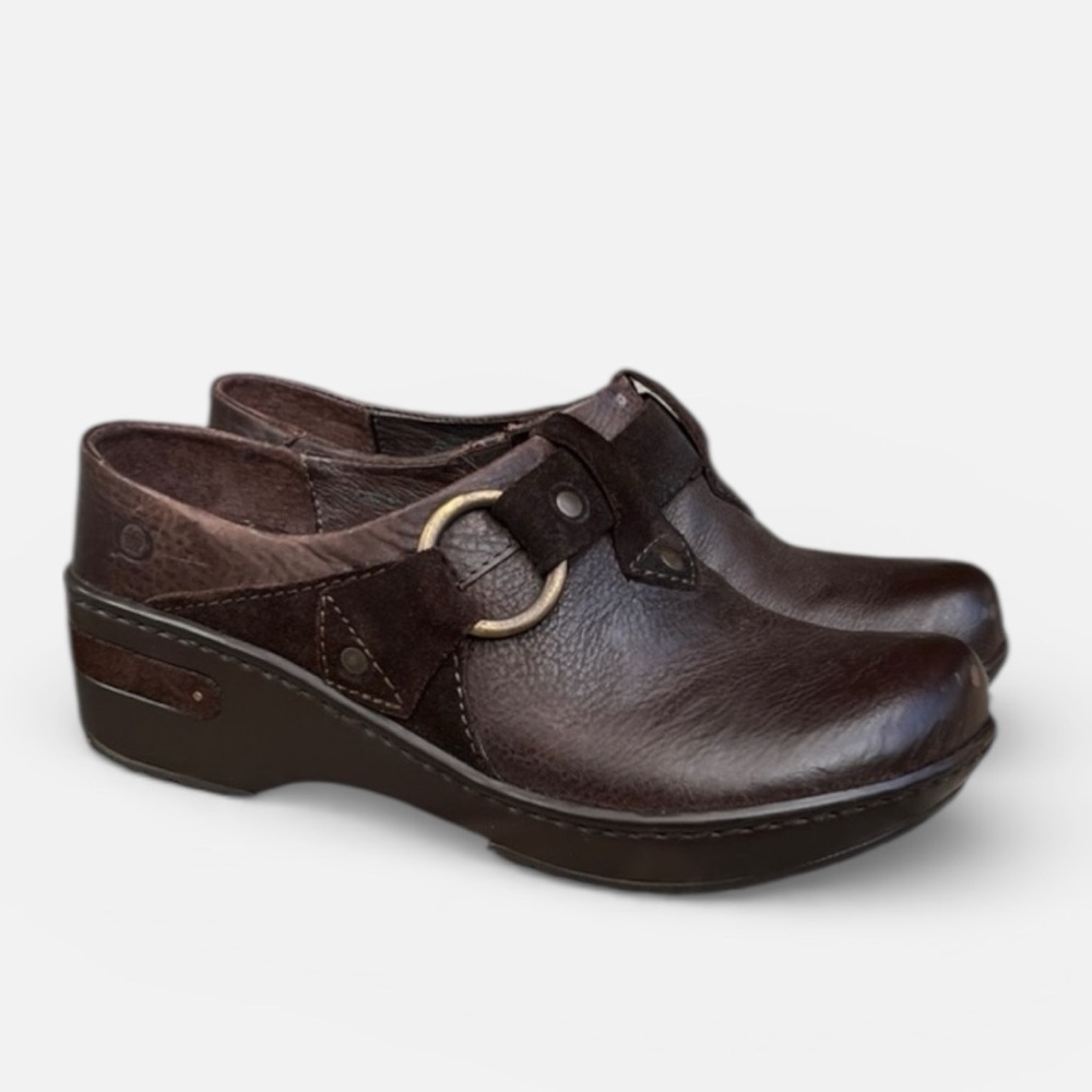 Born Leather Clogs in Brown Size 7